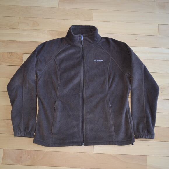 Columbia Fleece Jacket Full Zip Brown Size XL - Picture 1 of 4